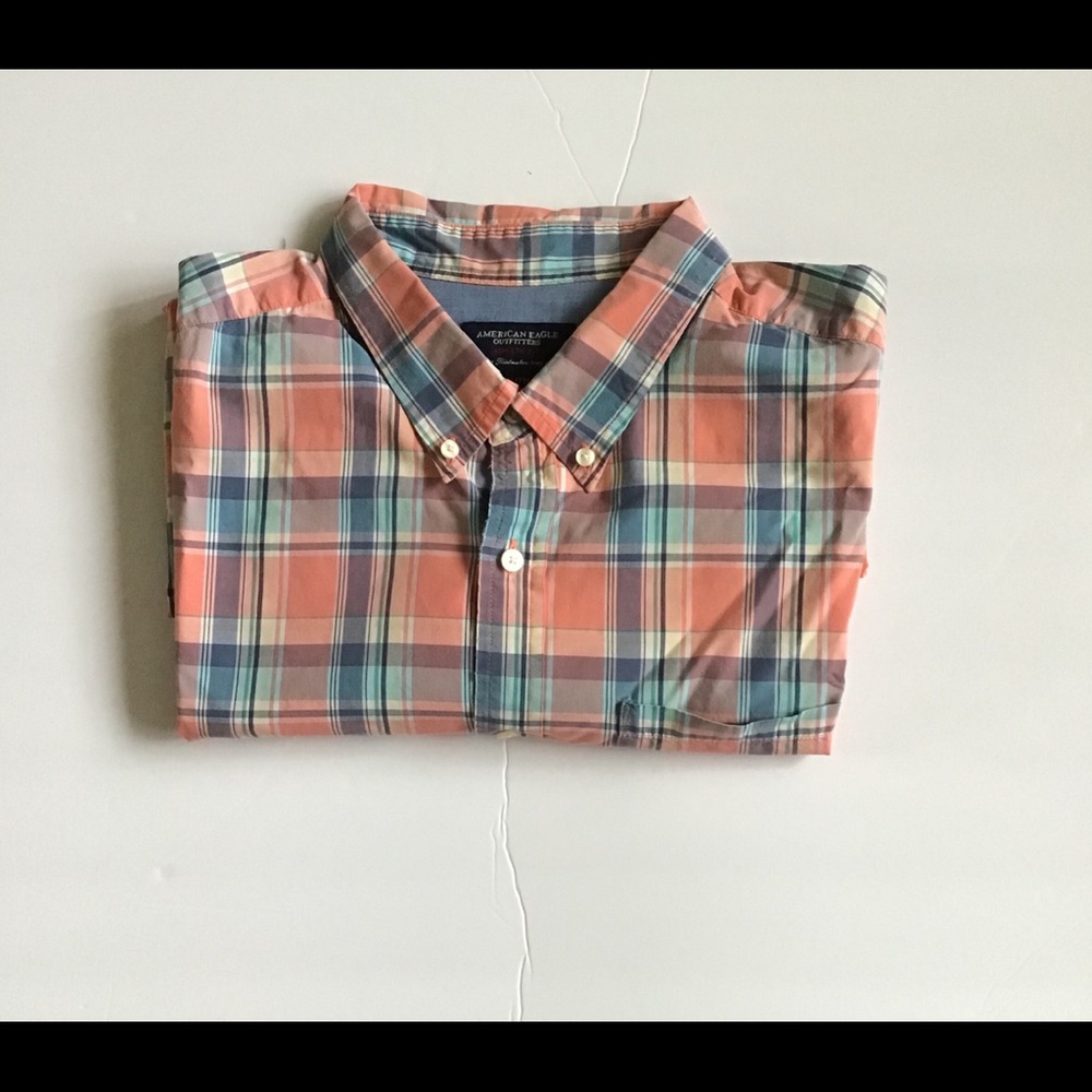 AMERICAN EAGLE LONG SLEEVE PLAID SHIRTS  SIZE XXL
